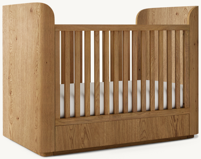 Three Quarter view of Madero Panel Crib 