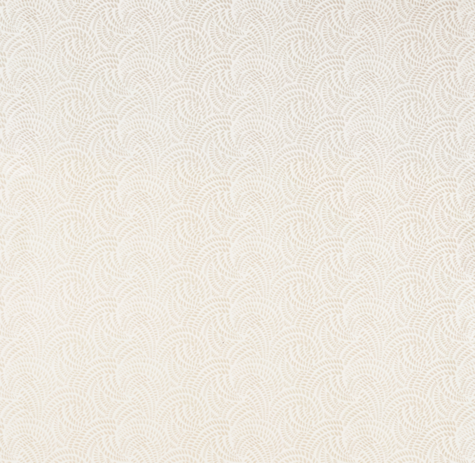 Front view of Botanical Waves Wallpaper Swatch - Oatmeal  