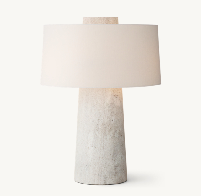 Lamp nice beige deals marble appearing smooth sleek