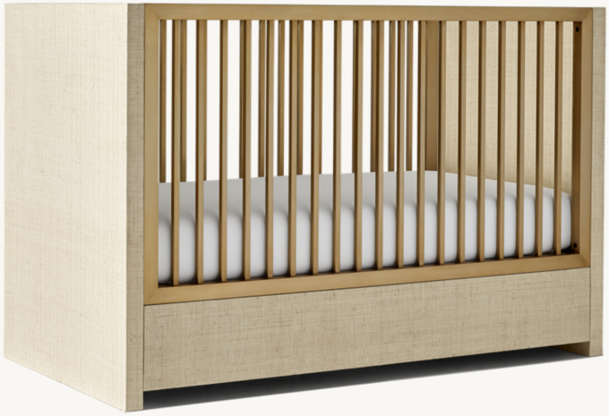 Burke Raffia Panel Crib