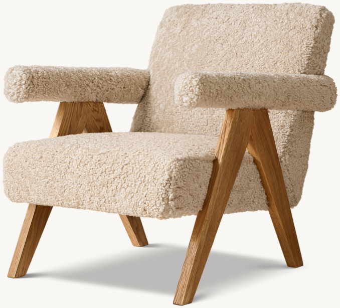 Jakob Shearling Lounge Chair | RH TEEN