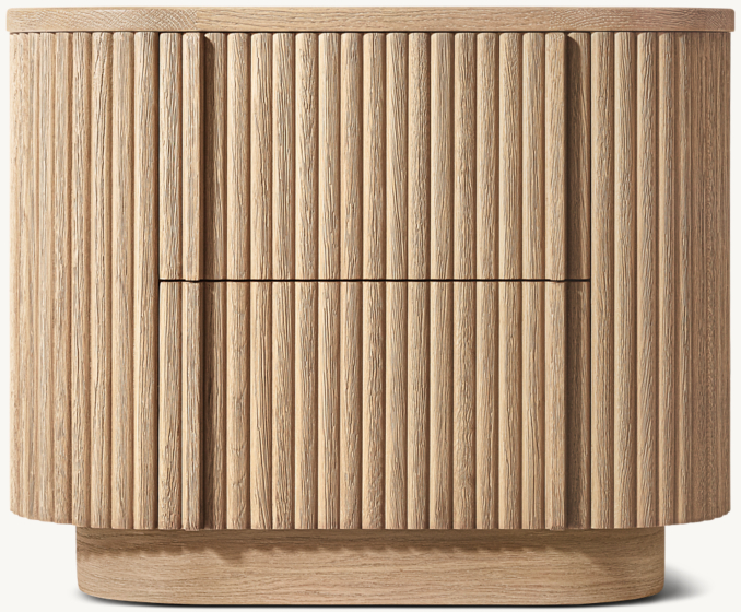 Front view of Mulholland 2-Drawer Nightstand 