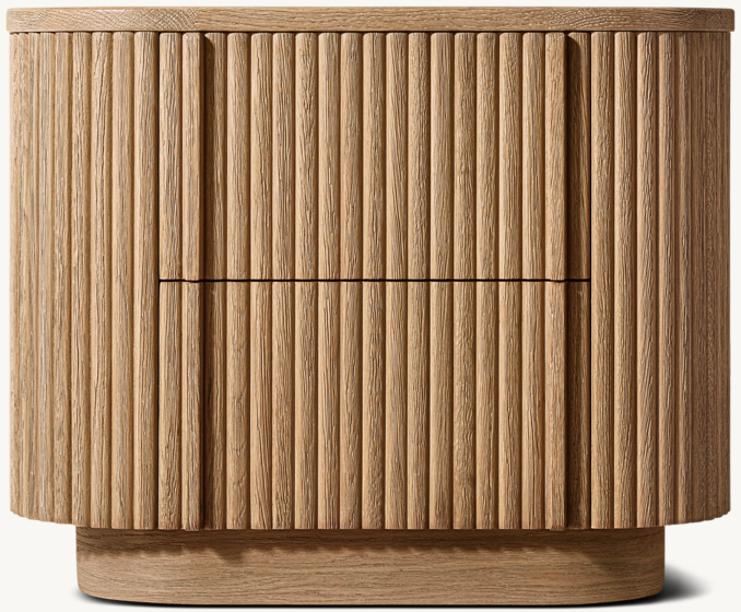 Front view of Mulholland 2-Drawer Nightstand 