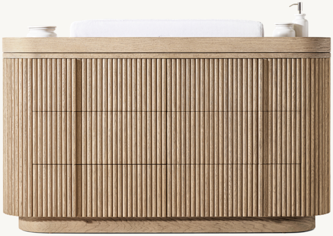 Front view of Mulholland Wide Dresser Topper 