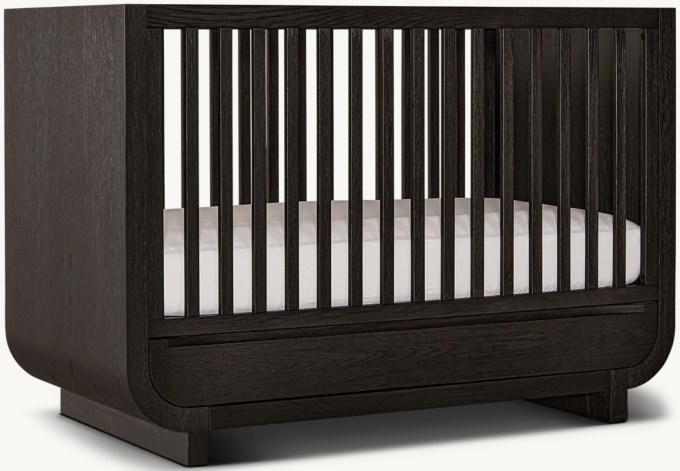 Three Quarter view of Olin Storage Panel Crib 