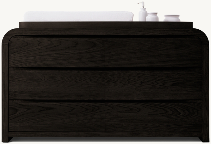 Front view of Olin Wide Dresser Topper 