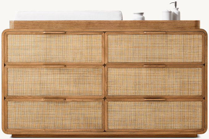 Front view of Santiago Wide Dresser Topper 