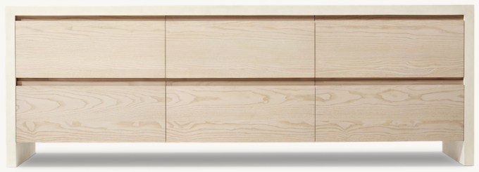 Front view of Waterfall Textured Wide Media Console 
