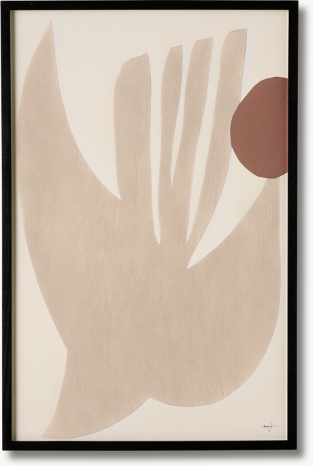 Front view of Abstract Bird Collage Art 2 