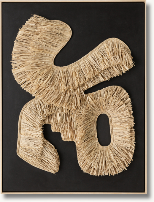 Front view of Élan Byrd: Raffia Art 6 