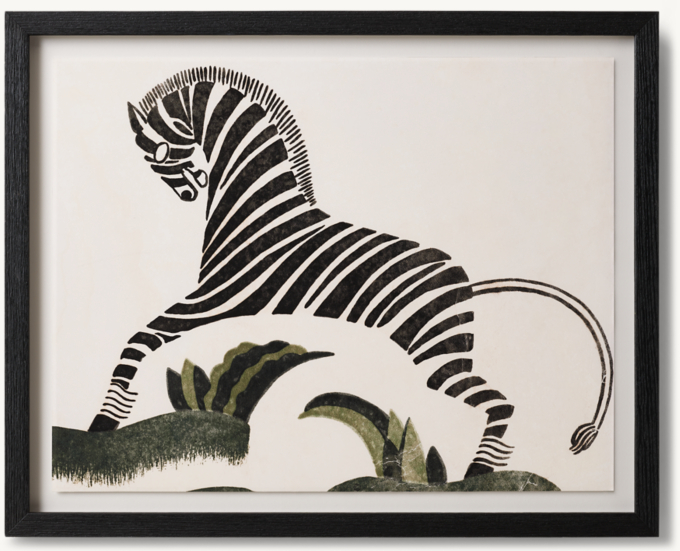 Front view of Vintage Safari Animal Print - Zebra 