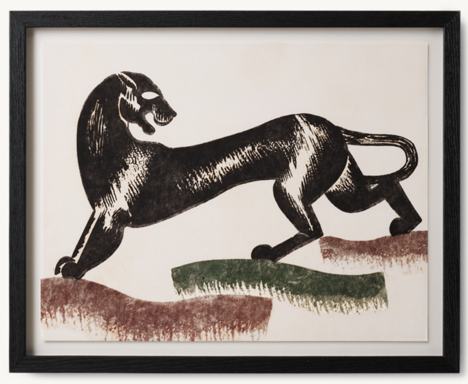 Front view of Vintage Safari Animal Print - Black Panther 