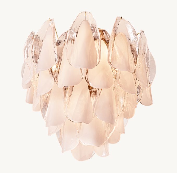 Front view of Petal Glass Flushmount 