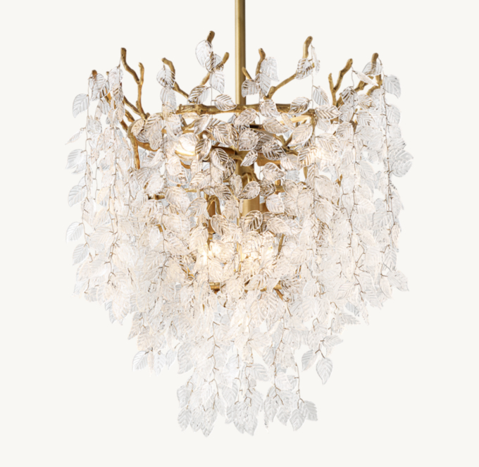 Front view of Arabella Tall Glass Pendant  