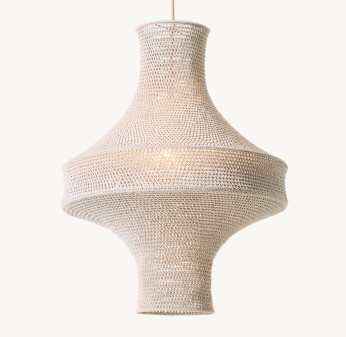 Front view of Liya Crochet Tall Pendant
