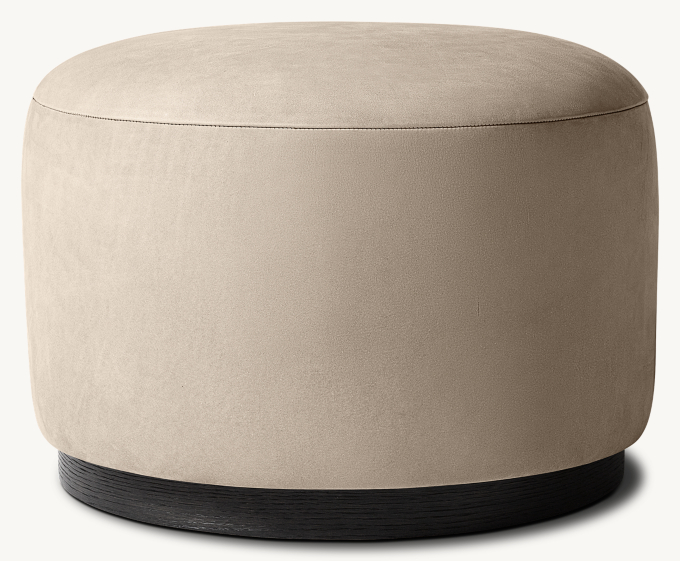 Austen Leather Ottoman  