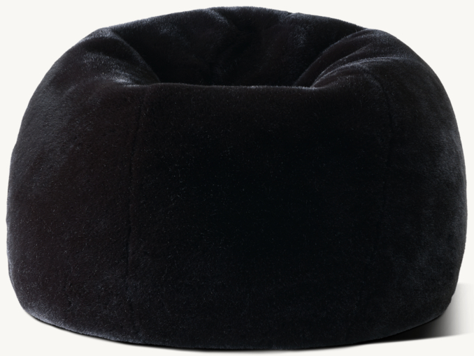 Front view of Lapin Ultra-Fine Faux Fur Bean Bag 