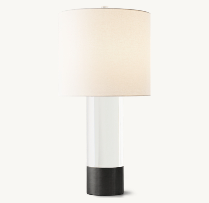 Front view of Leighton Crystal Table Lamp With Shade 