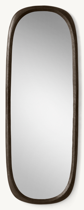 Organic Cast Metal Full Mirror - Dark Bronze