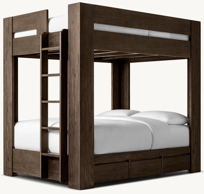 Three Quarter view of Callum Storage Bunk Bed 