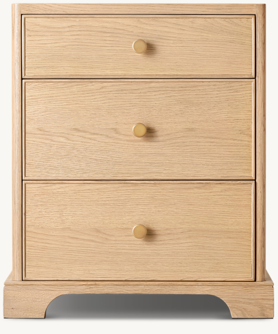 Genevieve 3-Drawer Nightstand