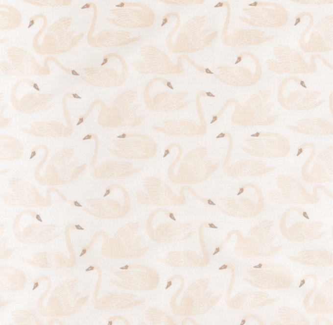 Swan Print Organic Cotton Swatch