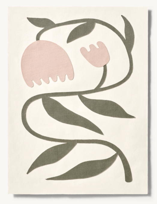 STITCHED APPLIQUÉ FLORAL WALL HANGING 1