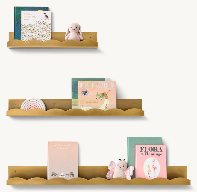 Scalloped Folded Metal Shelf