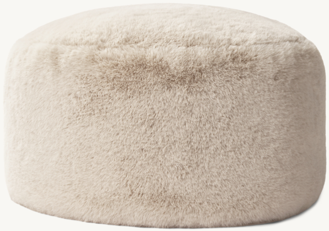 Lapin Ultra-Fine Faux Fur Pouf