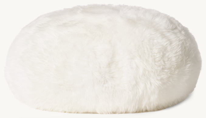 LUXE SHEEPSKIN POUF