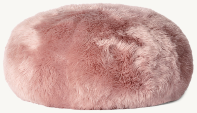 LUXE SHEEPSKIN POUF