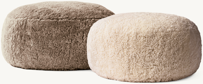 Curly Shearling Premium Pouf