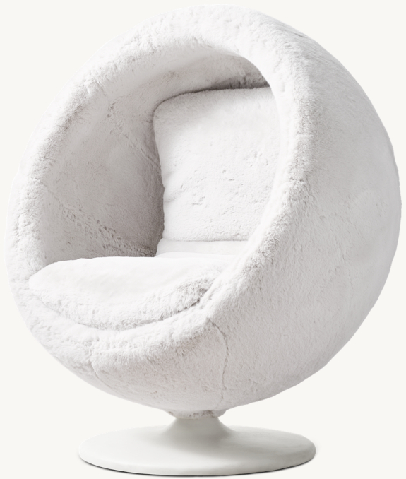 Shown in White Lapin Faux Fur.