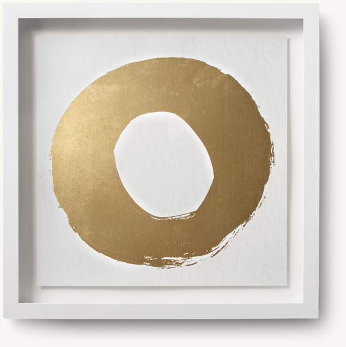 Front view of Hugs & Kisses Metallic Foil Art - O 