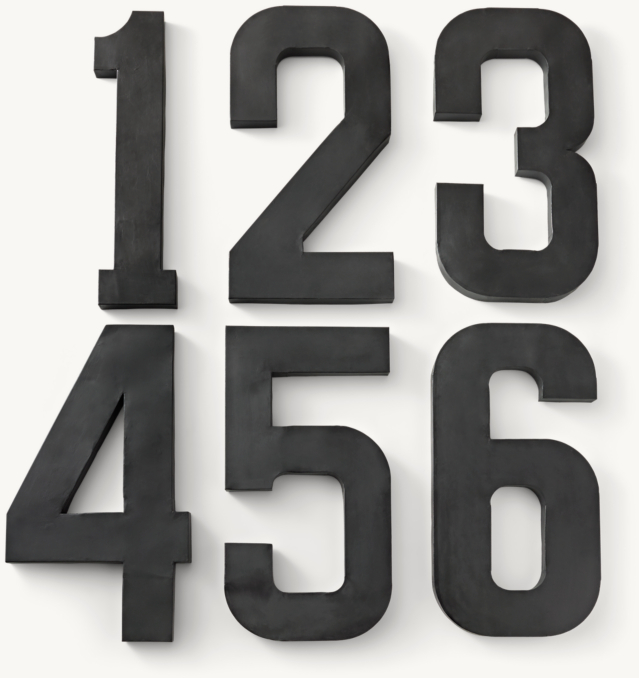 1930s French Shop Metal Number - Iron | RH