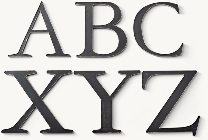 Iron Sheet Metal Letter | RH