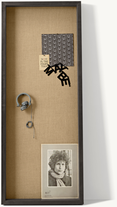 Front view of Industrial Shadow-Box Leaner Memory Board - Iron shown in Iron