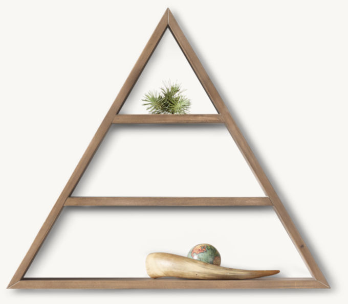 Triangular Wood Curio Shelf - Natural