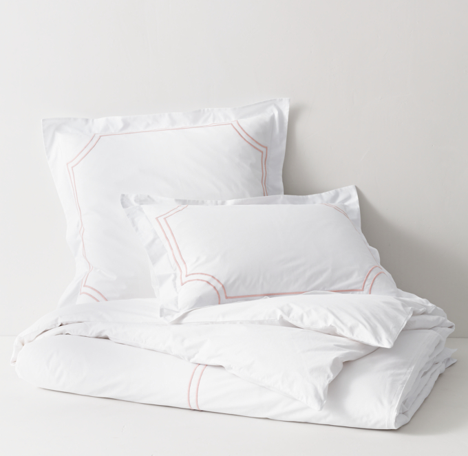 Italian Framed Satin Stitch Duvet Cover