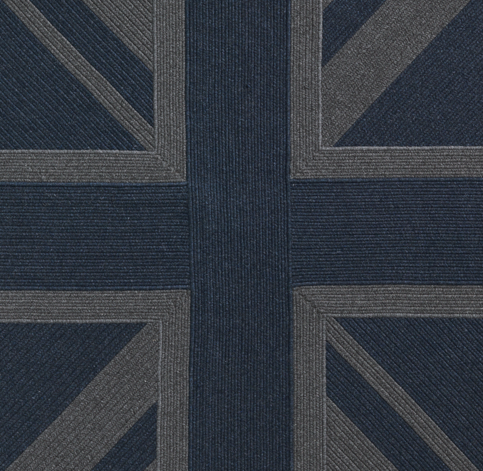 Union Jack Braided Wool Rug Swatch | RH