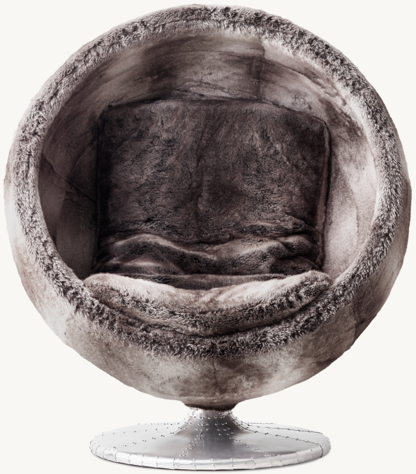 Orbit Spitfire Luxe Faux Fur Chair | RH TEEN
