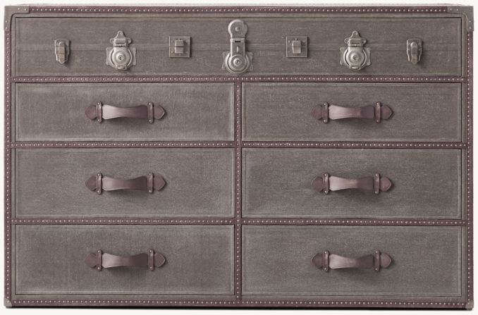 Front view of Eldon Steamer Trunk Wide Dresser 