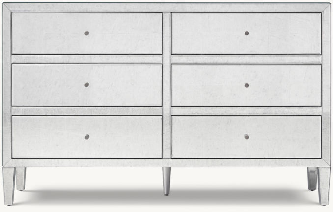 white mirrored dresser Shaybrock - And Mirror activated LED lighting Beaumont Mirrored Wide Dresser |