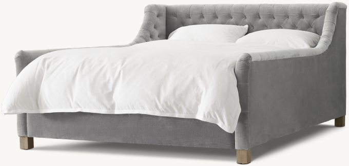 Devyn Tufted Bed Oak