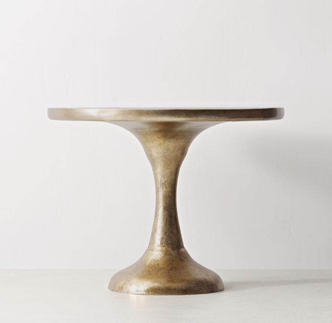 Kenzie Low Side Table Aged Brass RH