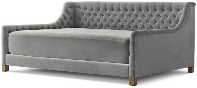 Three Quarter view of Daybed Mattress Velvet Replacement Slipcover 