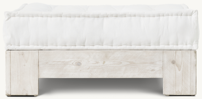 Callum Ottoman - Weathered White