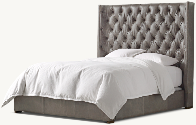 Zadie Tufted Leather Bed