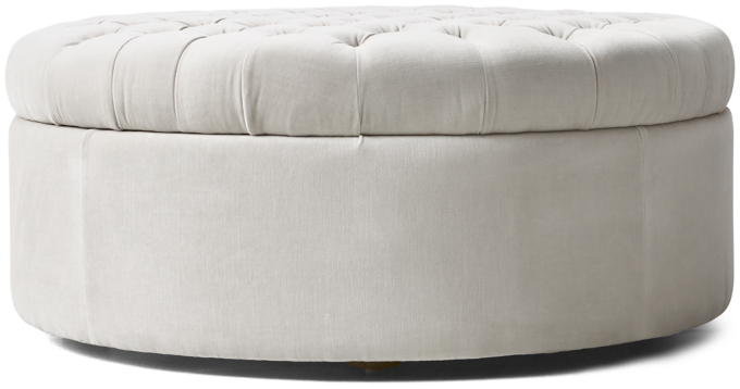 Restoration hardware round ottoman discount