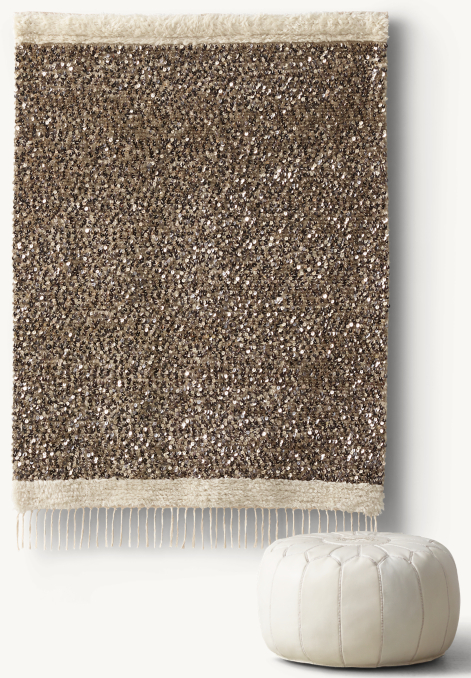 Front view of Moroccan Sequin Tapestry 
